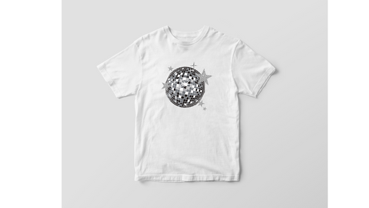 Women's Slim Fit Disco Ball T Shirt